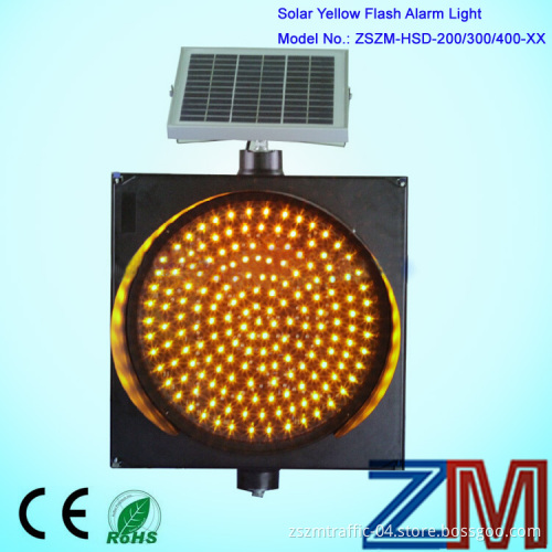 Traffic LED Solar Amber Flash Light/Yellow Flashing Traffic Light